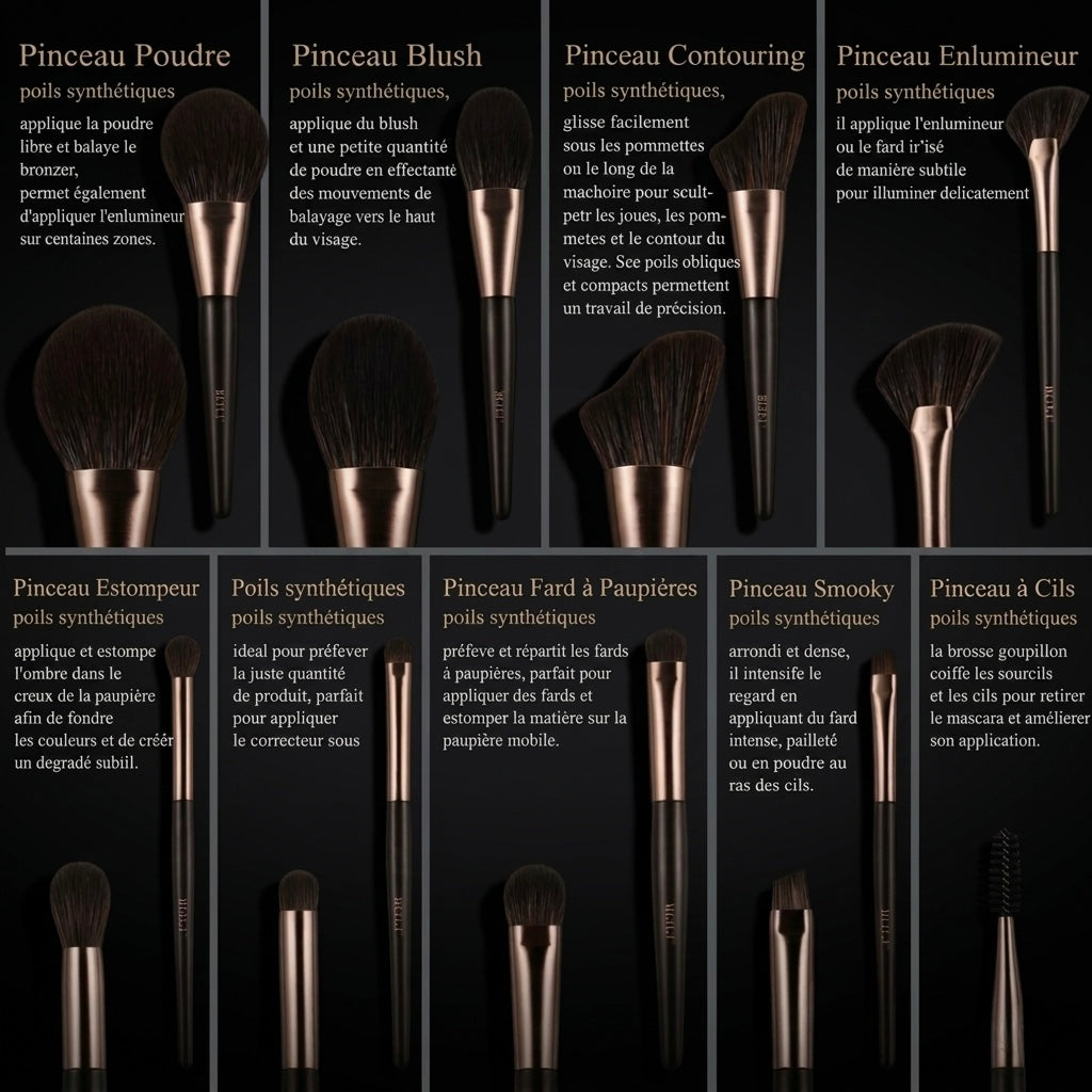 Set professionnel 10 pinceaux Beili –Vegan