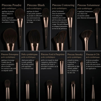 Set professionnel 10 pinceaux Beili –Vegan