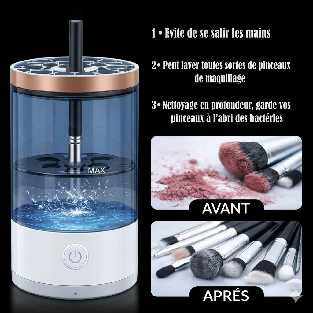 Nettoyeur de pinceaux maquillage automatique