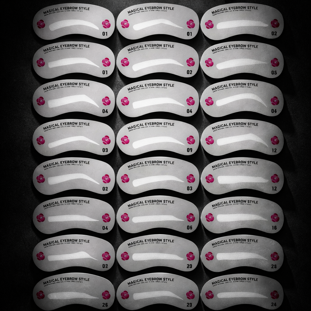 Kit sourcils avec tampon et pochoirs réutilisable