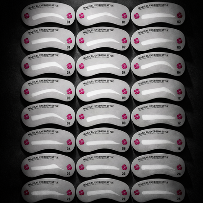 Kit sourcils avec tampon et pochoirs réutilisable