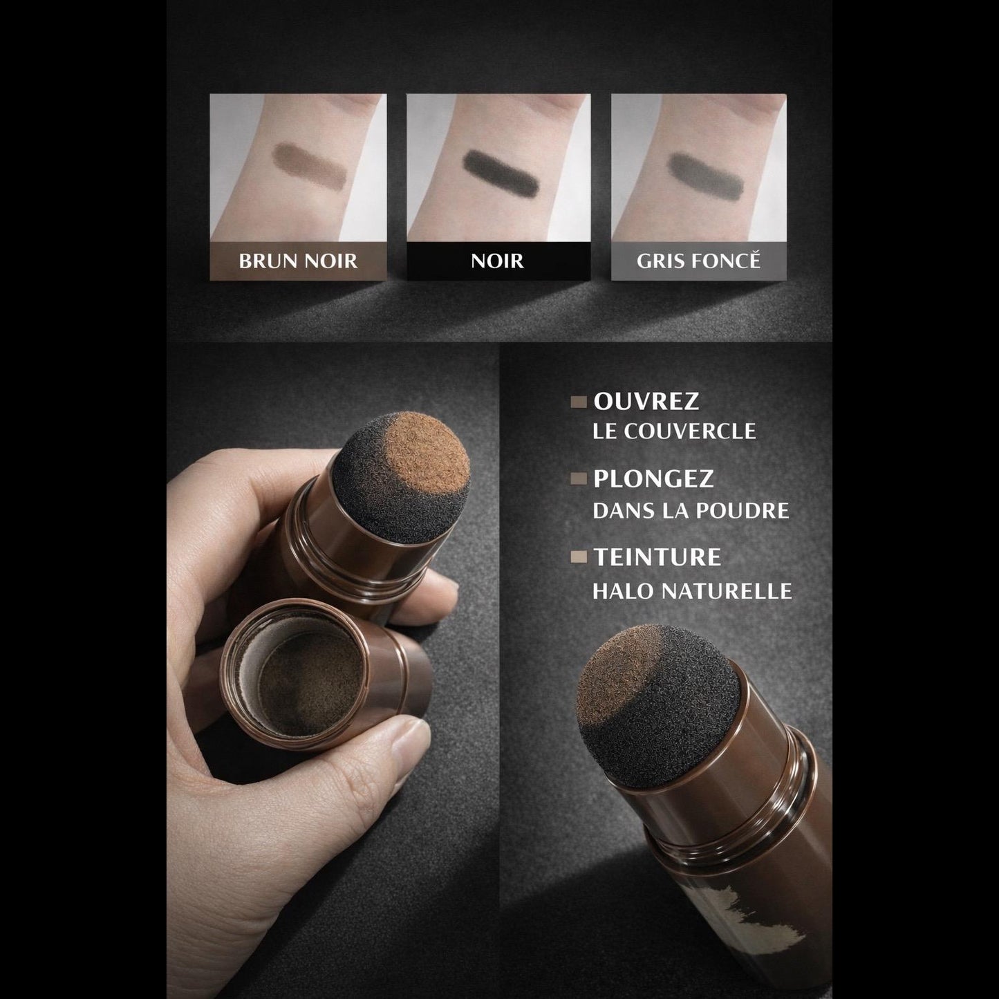 Kit sourcils avec tampon et pochoirs réutilisable