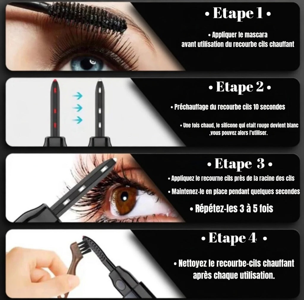 Recourbe-cils chauffant intense