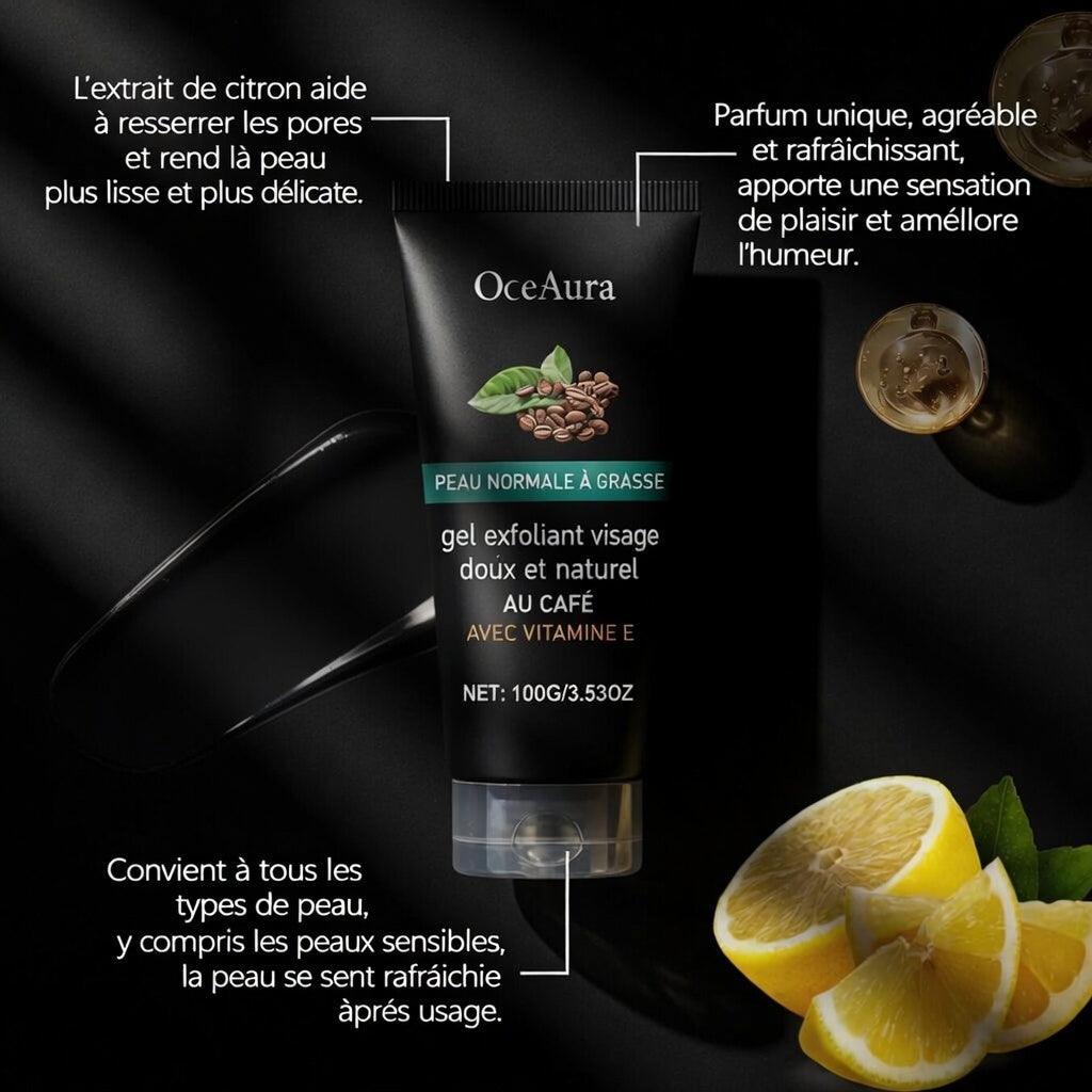 Nettoyant visage OceAura caféine anti-points noirs