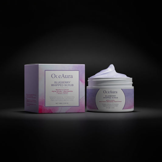 Gommage à la myrtille OceAura, rend la peau tendre et net